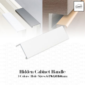 (1PC) Bedroom Kitchen Cabinet Pull Furniture Drawer Knob Zinc Alloy Hidden Door Handle Pulls