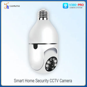 HD 1080P cctv V380 PRO CCTV Camera connect cellphone WiFi Wireless Indoor Auto Tracking 360 rotation cctv light bulb camera