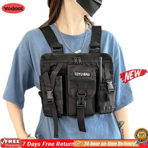 [VODF] Molle Shoulder Bag Oxford Cloth Molle Shoulder Vest Bags Adjustable Multiple Pockets Lightweight for Outdoor Camping Supplies