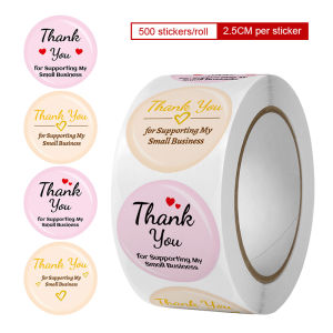 FYBEE Thank You Seal Sticker Labels Self-adhesive Package Sticker 500PCS/Roll