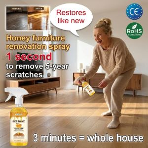 Floor Wax Furniture Polish Natural Honey Spray Wood Surface Restorer
