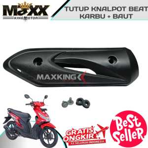 tutup tameng knalpot beat carbu cover pelindung tameng knalpot beat carbu Bawaan Motor Beat Standar