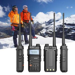 【Philippines warehouse 】ABBREE AR-F5 Automatic Wireless Copy Frequency  USB Charging  Walkie Talkie Station Full Band 136-520MHz 128 Channels Two Way Radio Support COD for Christmas Gift