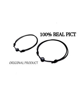 GELANG TALI INISIAL 1 HURUF BULAT HITAM | TALI KOREAN1MM | GELANG TALI KOREA | HURUF BULAT HITAM | INITIAL HURUF | bisa REQUEST NAMA