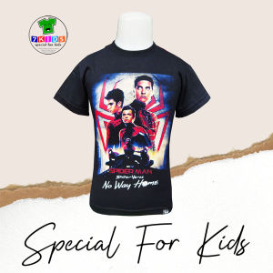 Kaos Spiderman Hitam Lengan Pendek 9-10 Tahun