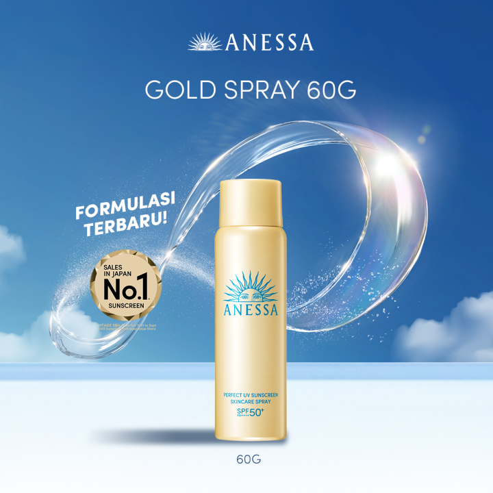Anessa - Perfect UV Sunscreen Skin Care Spray SPF 50+ PA++++ 60gr - Sunscreen Kulit Normal, Cocok untuk Re-apply