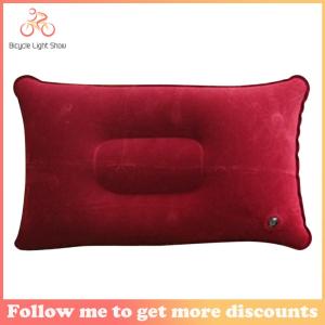 【New Arrival】Inflatable Air Pillow PVC Neck Stretcher Backrest Pillow Small Squared Flocked Pillow for Outdoor Camping Hiking