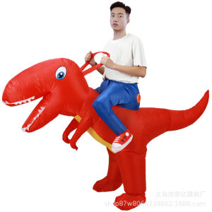 alo Halloween costume: Inflatable Tyrannosaurus Rex suit cs Props Dinosaur Costume Doll Clothes Performance Party Clothes