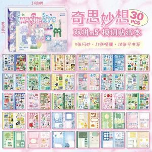 Kawaii Dual M5 Sticker Book (Ins Korean Style) Cute Cartoon Decorative Stickers for Romantic DIY & School Scrapbook Supplies2026