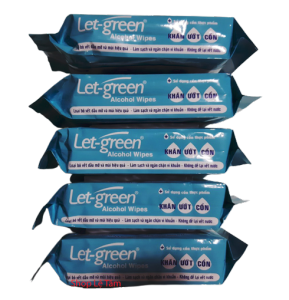 Combo 5 bao khăn ướt cồn let-gree loại 50 miếng /bao