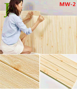 3D 70X70CM stereo retro wood grain foam self-adhesive 6MM waterproof wall sticker wallpaper living room bedroom background clothing store wallpaper BHW