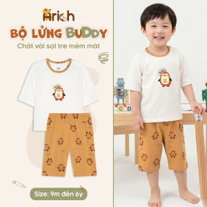 Bộ lửng Arich Buddy chất vải sợi tre petit cho bé trai gái size từ 9 tháng đến 6 tuổi