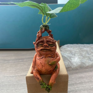 [Eqrbtl] Mandrake Grass Resin Statue Landscape Ornament Art Figurine Crafts for Garden