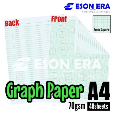 Graph Paper A4 70gsm 48sheets 2mm Square Kertas Graf
