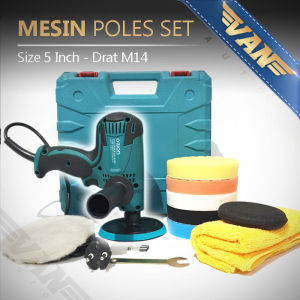 Mesin Poles Mobil 5 inch Complete Set / Free Busa dan Backing Plate / Mesin Poles Rotary 5 inch