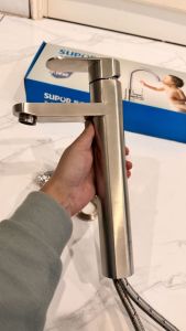 Vòi lavabo SUPOR 250324-01-LS inox 304 nóng lạnh vòi rửa mặt 30cm