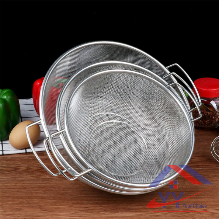 Stainless Steel Mesh Skimmer With Two Handle 18CM/21CM/24CM / Wash ...