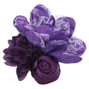 ชุดออกงานกลางคืนปักเย็บ3มิติดอกกุหลาบอย่างใยไหม15ซม. ดอกไม้ชุดนักเต้นช่อดอกไม้งานตัดเย็บเข็มกลัดดอกไม้