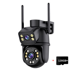 LLSEE 8MP เลนส์คู่กล้องวงจรปิดไร้สาย WIFI กลางแจ้งกล้องวงจรปิดเชื่อมต่อกล้อง PTZ IP กันน้ำอัตโนมัติติดตามสัญญาณเตือนภัยการสื่อสารสองทางอัจฉริยะคืนวิสัยทัศน์