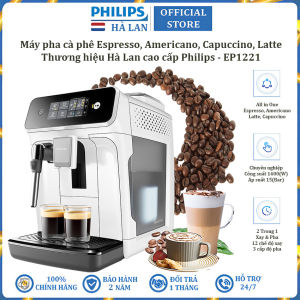 Máy pha cà phê Espresso Americano tự động và Capuccino Latte thương hiệu Hà Lan cao cấp Philips EP1221/69 - Công suất 1400W - BH 1 NĂM