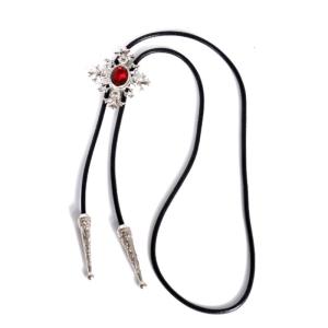 Bolo Tie cho nam giới cao bồi miền tây phong cách cà vạt với hợp kim khoá gài đính kim cương giả quý ông trang phục Halloween Phụ kiện
