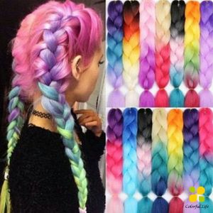 CLM ผมเปีย ไหมถักผม สีทูโทน แอฟริกันเดรดล็อกส์ wig braids