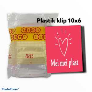 PLASTIK KLIP/KLIP OBAT/KLIP KACANG UKURAN 10X6 ISI 100 PCS TERMURAH DAN BERKUALITAS