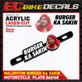EC BIKE DECALS "kupal ka Ba Boss" by Joel Malupiton Meme Motorcycle Plate Badge Acrylic-Based and Laminated Print Design. 