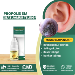 Obat Infeksi Jamur Telinga Obat Tetes Sakit Telinga Telingaa congek Obat Hilang Pendengaran Infeksi Telinga Obat Telinga Berdarah Obat Kanker Telinga Obat Jamur Telinga - Propolis SM