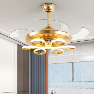 CHNT Ceiling Fan With Light Modern Led Ceiling Light Fixture Pendant Lamp Lighting Energy Saving Mute 3-Color Light Chandelier For Living Room Bedroom Restaurant Home Decor Ceiling Fan Sale