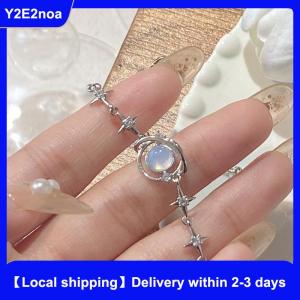 【Local shipping】 Personalized Sweet Artistic Temperament Chain Bracelet Adjustable Opal Planet Womens Bracelet