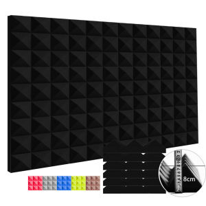 BEIYIN 30x30x8cmสตูดิโอความหนาแน่นสูงฟองน้ำบเสียงแผงโฟมอะคูสติกกระเบื้องโฟมกันเสียงเก็บเสียงแผ่นเก็บเสียงแผ่นติดผนัง