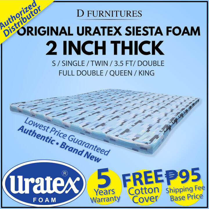 Double uratex deals foam sizes