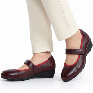 Giày Nữ Búp Bê Đế Xuồng HA NAM Da Bò Thật Cao Cấp 5cm GBBN2058