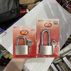 ATS Gembok Krom Leher Panjang Pendek 30 40 50 60 Kunci Pintu Pagar