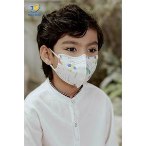 Combo 5 túi 50 cái Khẩu trang trẻ em N99 6D Tuấn Minh Platinum size cho bé 5-12 tuổi 5 lớp kháng khuẩn 99% dây đeo co dãn cotienshop87