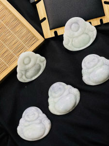 mặt dây chuyền phật di lạc ngọc cẩm thạch tự nhiên. mặt dây chuyền đá phong thuỷ trang sức thiết kế đủ hoá đơn thẻ bảo hành