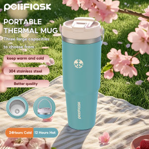 Peliflask 600ML/900ML/1050ML Insulated Cup แก้วเก็บอุณหภูมิ  แก้วเก็บความเย็น พร้อมหูหิ้ว ถ้วยรถ（Certified Products）