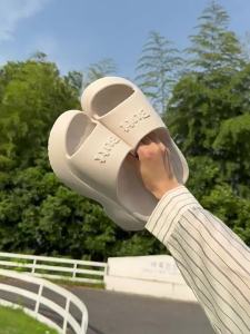 [Free Shipping] Beach Sandals For Women Summer Casual Letter Print 7Cm Thick Sole Fashionable Wedge Heel Non-Slip WomenS Ins Style