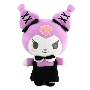 (Super Fan) 25cm Kuromi Plush Toy Princess Dress Kawaii Soft Stuffed Doll Cartoon Soft Gift for Girls