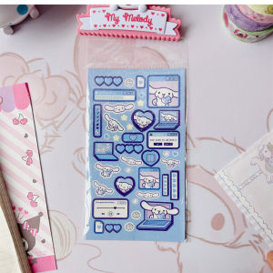 🔥Cartoon Kuromi Cinnamoroll Dog Flash Diy Sticker Decorative Hand Account Cartoon Material Set LovelylifeFu👍