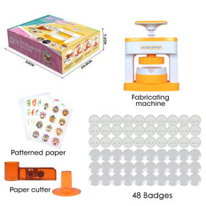 【Ready to Ship】DIY Pin Badge Button Maker Button Maker Machine Badge Maker Press Machine For P-Ersonalized Decorations DIY Creation Unique Gift 48pcs Button Part