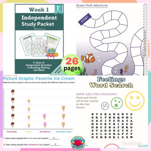 GRADE 1 Independent Study Pack Worksheet/Workbook HomeSchool Learning Materials | RABAH UP STORE