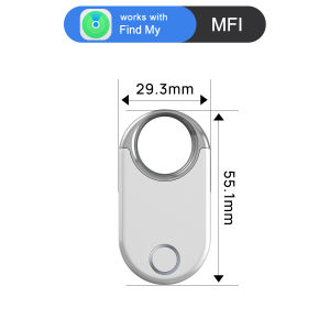 Air Tag Smart Bluetooth Tracker Works with Find My (iOS only) Key Finder Luggage Tracker for Suitcases/Bag/Wallet/Backpack/Pets/Kids Waterproof Item Locator  for Home Outdoor Travel Hiking Replaceable Battery