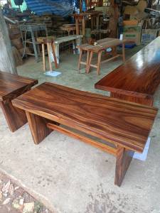 เก้าอี้ไม้พฤกษ์แผ่นเดียว ม้านั่งสนาม ม้านั่งยาว ม้านั่งไม้ เก้าอี้ไม้ เก้าอี้ยาว ม้านั่งกลางแจ้ง เก้าอี้สนาม Bench Chair Wood