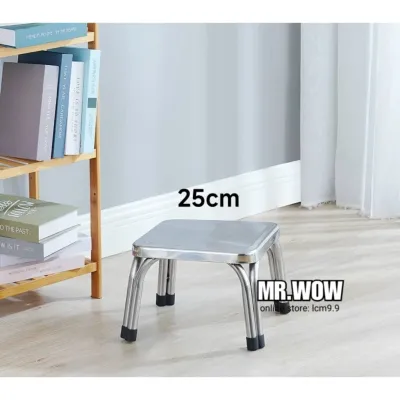 Stainless Steel Stool / Square / Outdoor Indoor Chair / Portable / Kerusi pendek / Kerusi kerja / Bangku Segi Empat