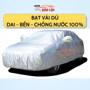 Bạt phủ ô tô vải dù OXFORD cao cấp chống nước 100% có phản quangchống nóng chống nước có khóa kéo cánh cửa