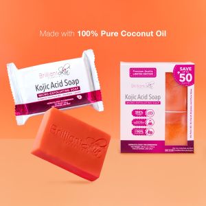 Brilliant Skin Kojic Acid Soap 2 Pack 135g BUNDLE– Whitening Soap Brightening Bar Dark Spot Care