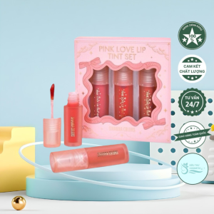 Hộp 3 Cây Son Sivana Pink Love Lip Tint Set HF992 - Son Kem Lì Nhung Mờ Cho Đôi Môi Xinh Xắn - Hàng Thái Lan