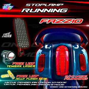 LAMPU REM FAZZIO 8 10 MODE RUNNING OTOMATIS MANUAL LAMPU VARIASI BELAKANG STOPLAMP